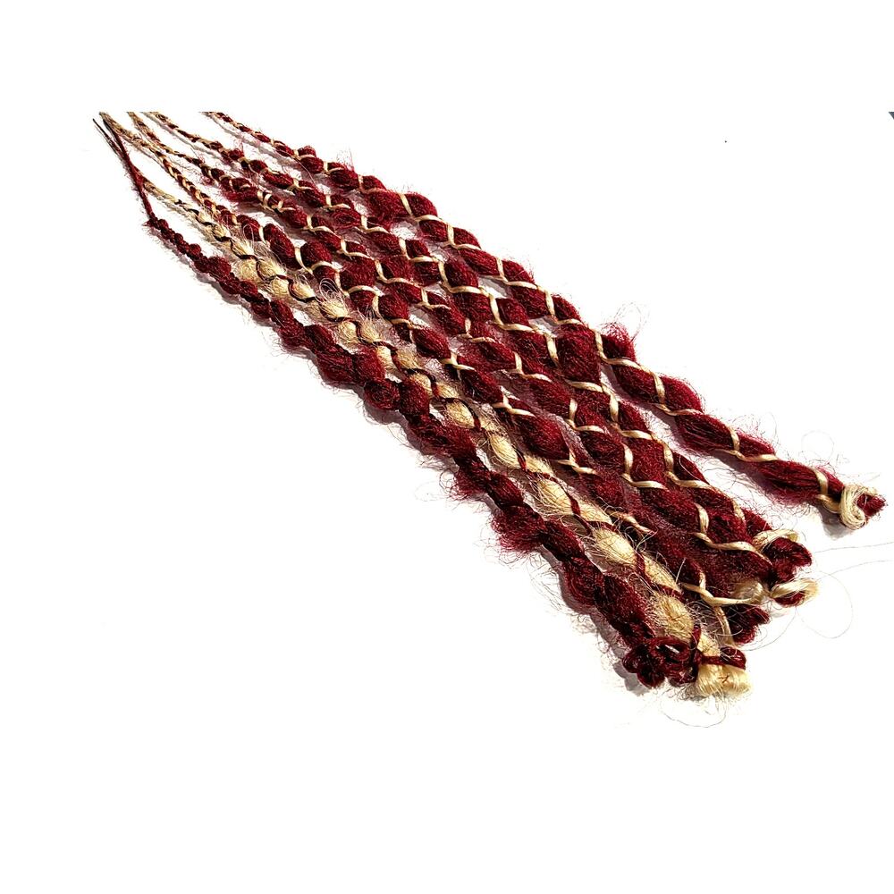 6 SE Single Ended Synthetic Dreads Dreadlocks Hair Extensions Wrap Braids Red